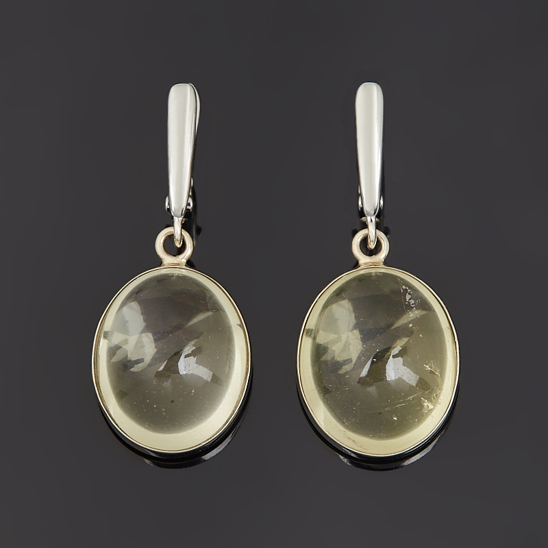 Серьги цитрин Бразилия (нейзильбер посеребр.)