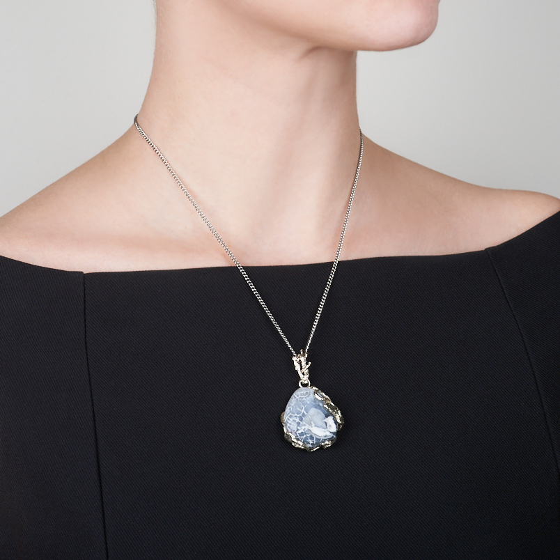 Кулон кахолонг Казахстан (нейзильбер) 5&nbsp;см