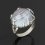 Кольцо агат серый Ботсвана (нейзильбер) размер 17,5