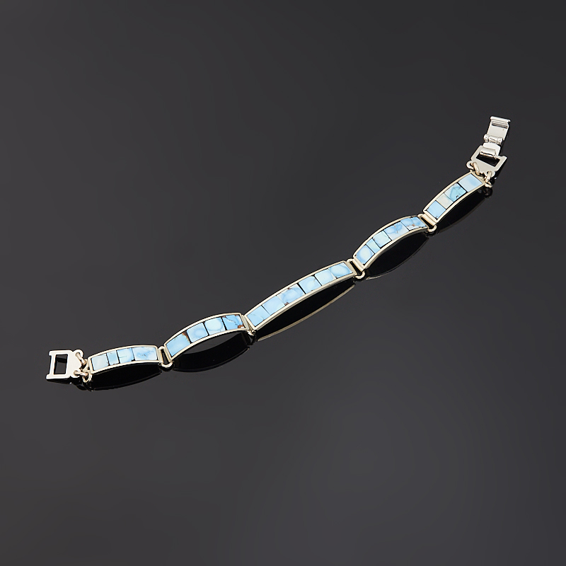 Браслет бирюза Казахстан (нейзильбер) 17&nbsp;см