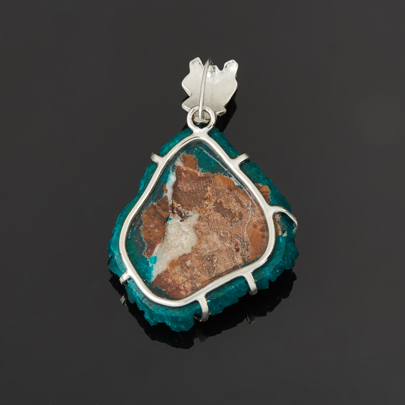 Кулон диоптаз Конго (нейзильбер) друза 4,5&nbsp;см