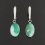 Серьги хризопраз Казахстан (нейзильбер посеребр.)