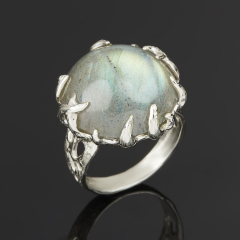 Кольцо лабрадор Мадагаскар (нейзильбер) размер 17,5