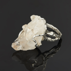 Кольцо горный хрусталь Россия (нейзильбер) размер 18,5