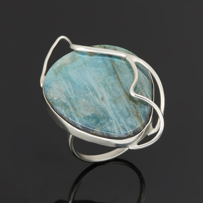 Кольцо лабрадор (дублет) Мадагаскар (нейзильбер) размер 17