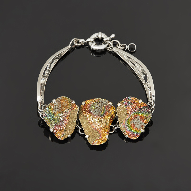 Браслет спектропирит Россия (нейзильбер) 16&nbsp;см (+2&nbsp;см)