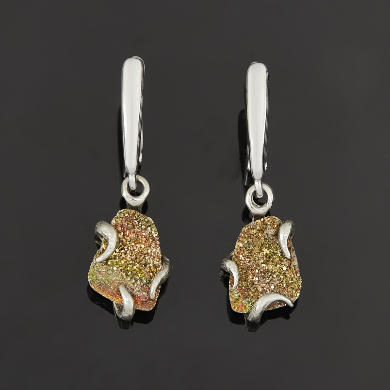 Серьги спектропирит Россия (нейзильбер)