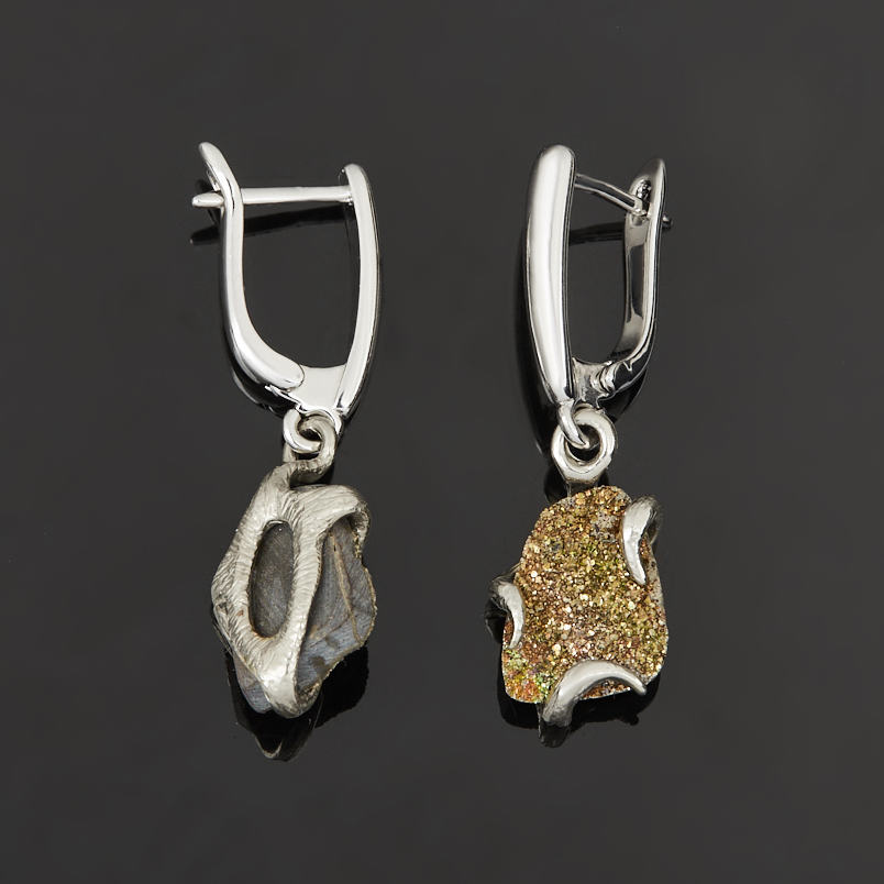 Серьги спектропирит Россия (нейзильбер)