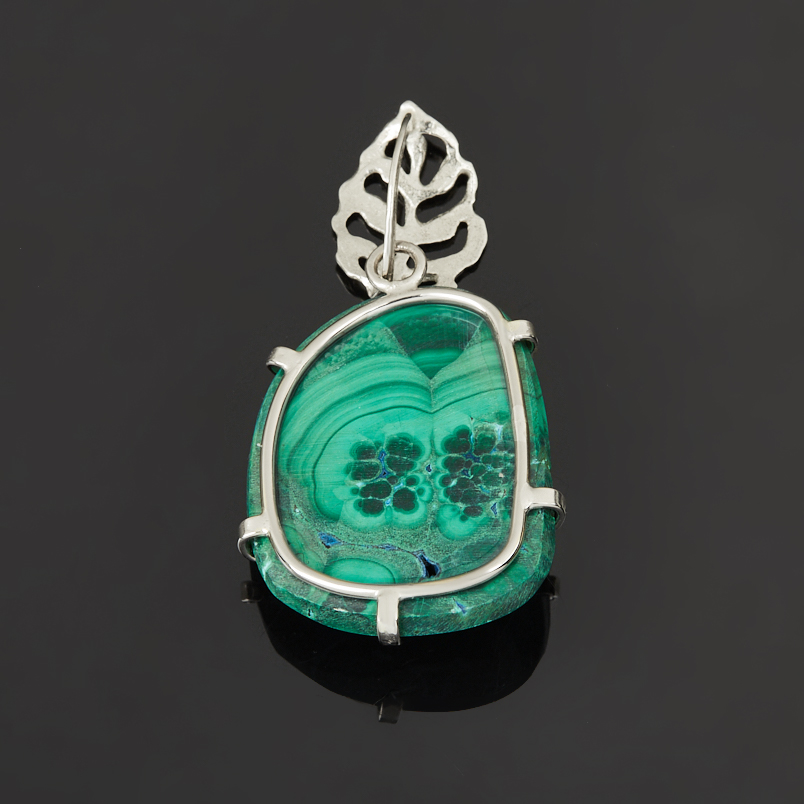 Кулон хризоколла Россия (нейзильбер) 4,5&nbsp;см