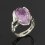 Кольцо аметист США (нейзильбер) размер 18