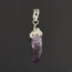 Кулон аметист Бразилия (нейзильбер) кристалл 5 см