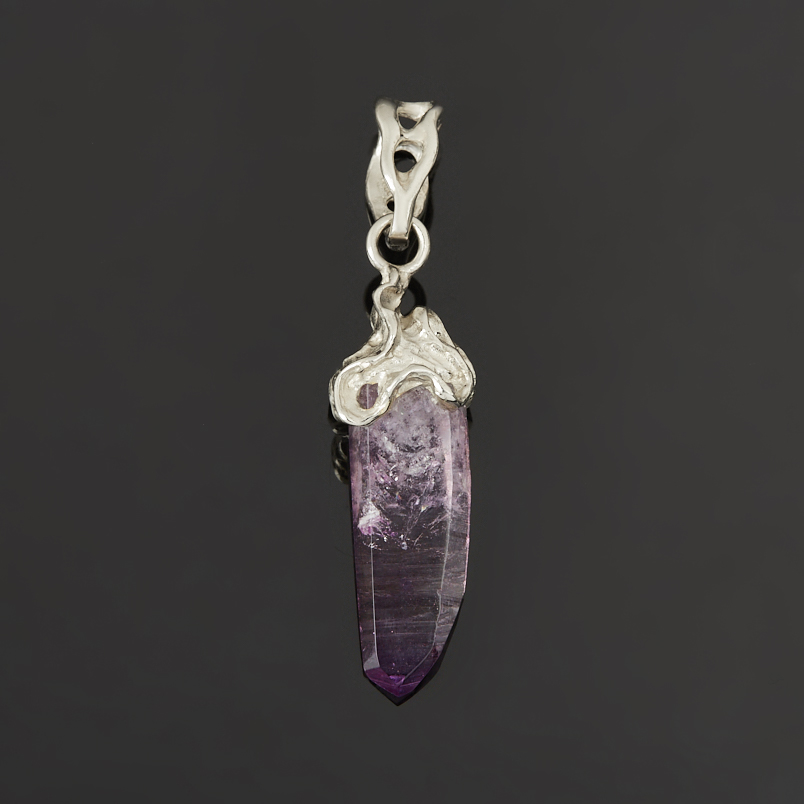 Кулон аметист Бразилия (нейзильбер) кристалл 5&nbsp;см