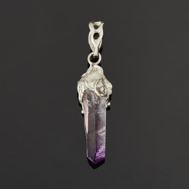 Кулон аметист Бразилия (нейзильбер) кристалл 5&nbsp;см