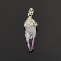 Кулон аметист Бразилия (нейзильбер) кристалл 5,5 см