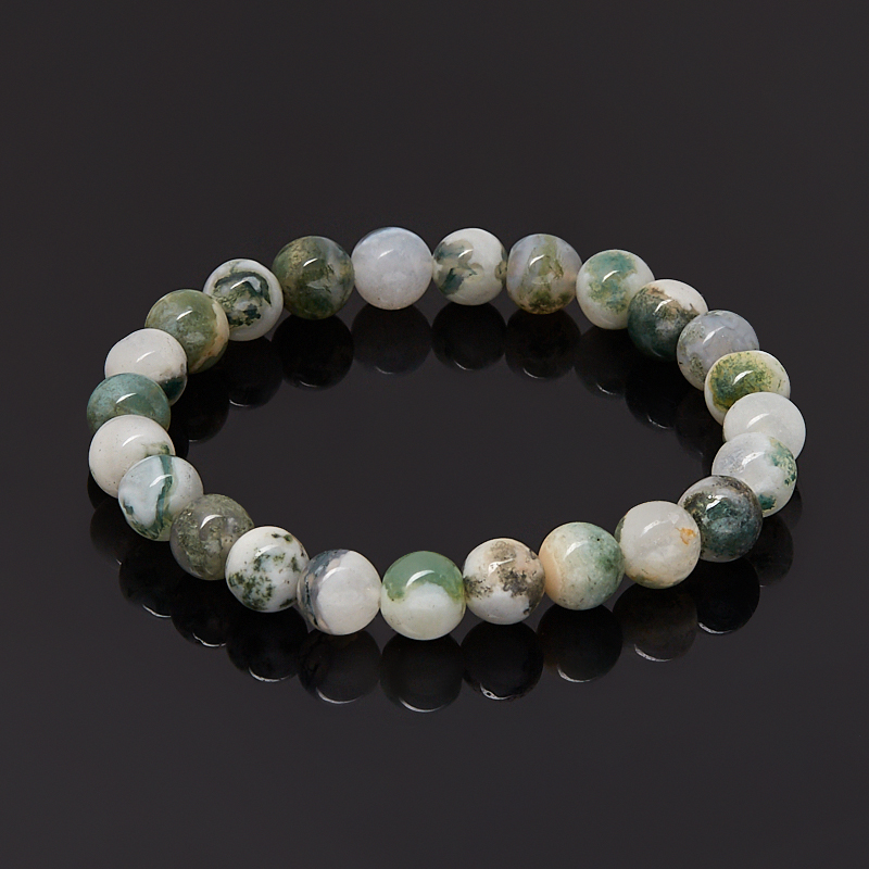 Браслет агат древесный Индия 8 мм 18 см