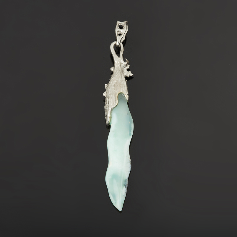 Кулон хризопраз Казахстан (нейзильбер) 9&nbsp;см