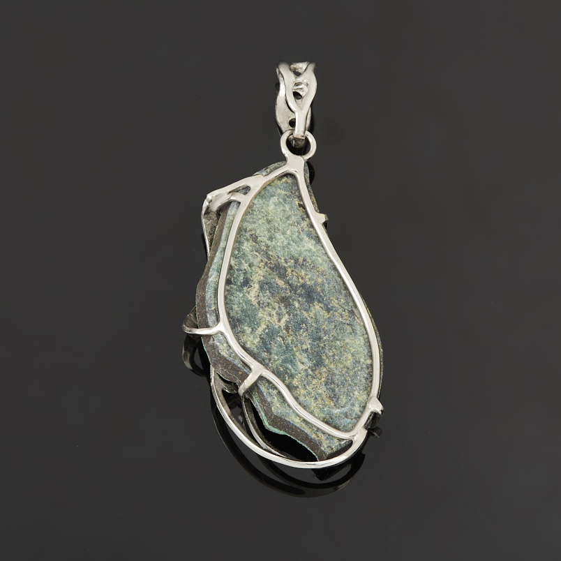 Кулон гранат уваровит (дублет) Россия (нейзильбер) 6&nbsp;см