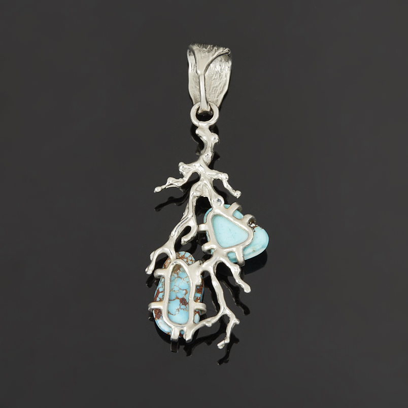 Кулон бирюза Казахстан (нейзильбер) 5 см