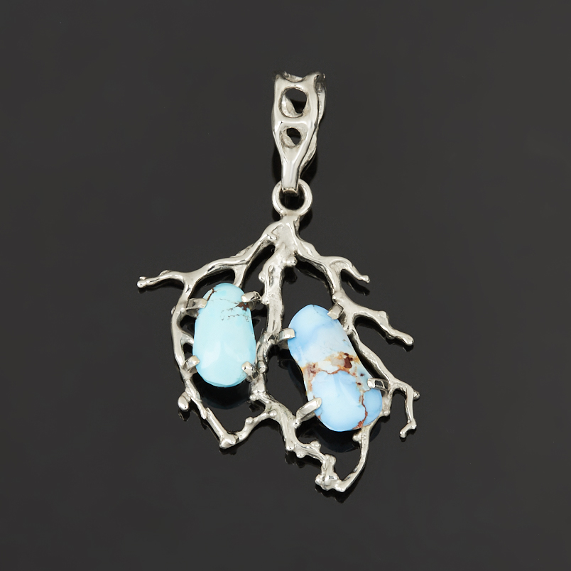 Кулон бирюза Казахстан (нейзильбер) 4,5&nbsp;см