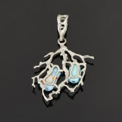 Кулон бирюза Казахстан (нейзильбер) 4,5 см