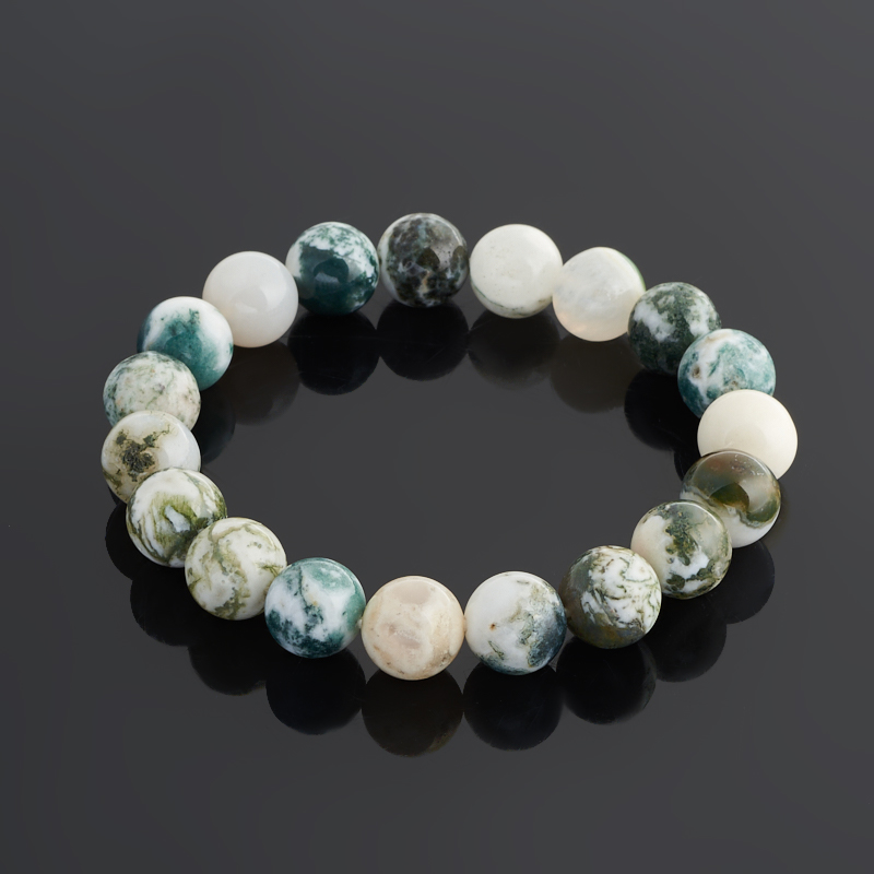 Браслет агат древесный Индия 10&nbsp;мм 18&nbsp;см