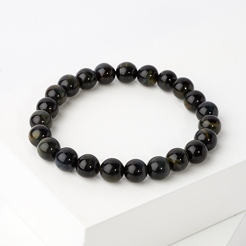 Браслет соколиный глаз ЮАР 8 мм 18 см