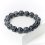 Браслет обсидиан снежный США 12 мм 18 см
