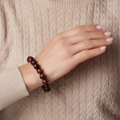 Браслет бычий глаз ЮАР 12 мм 20 см