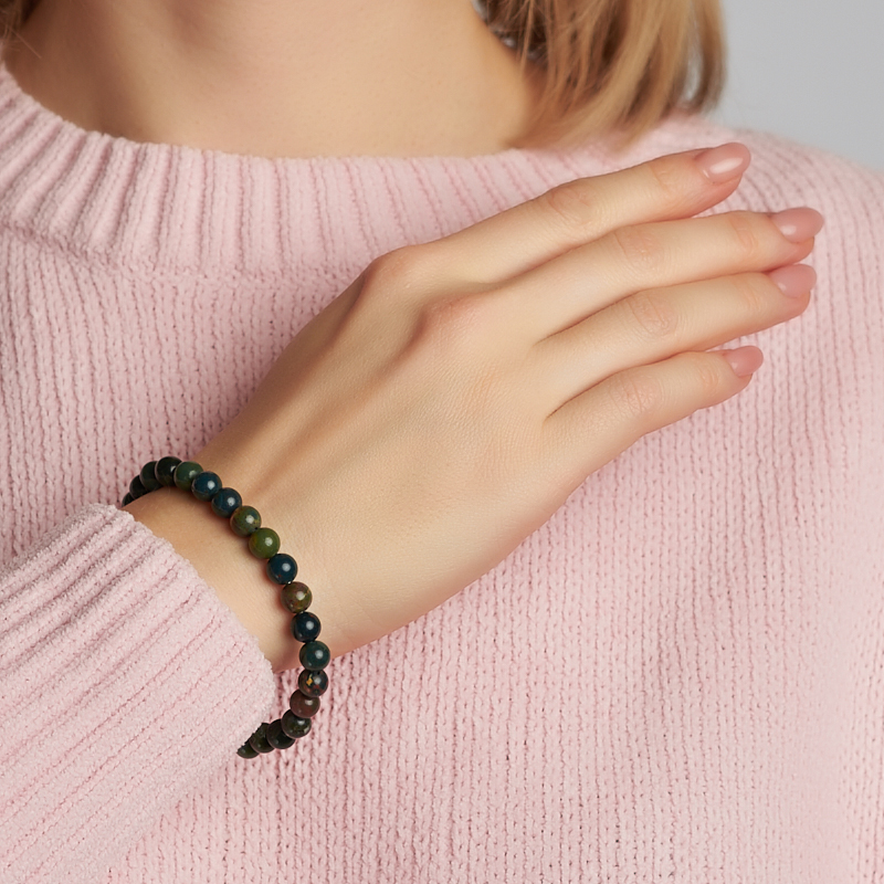 Браслет гелиотроп Индия 6 мм 18 см