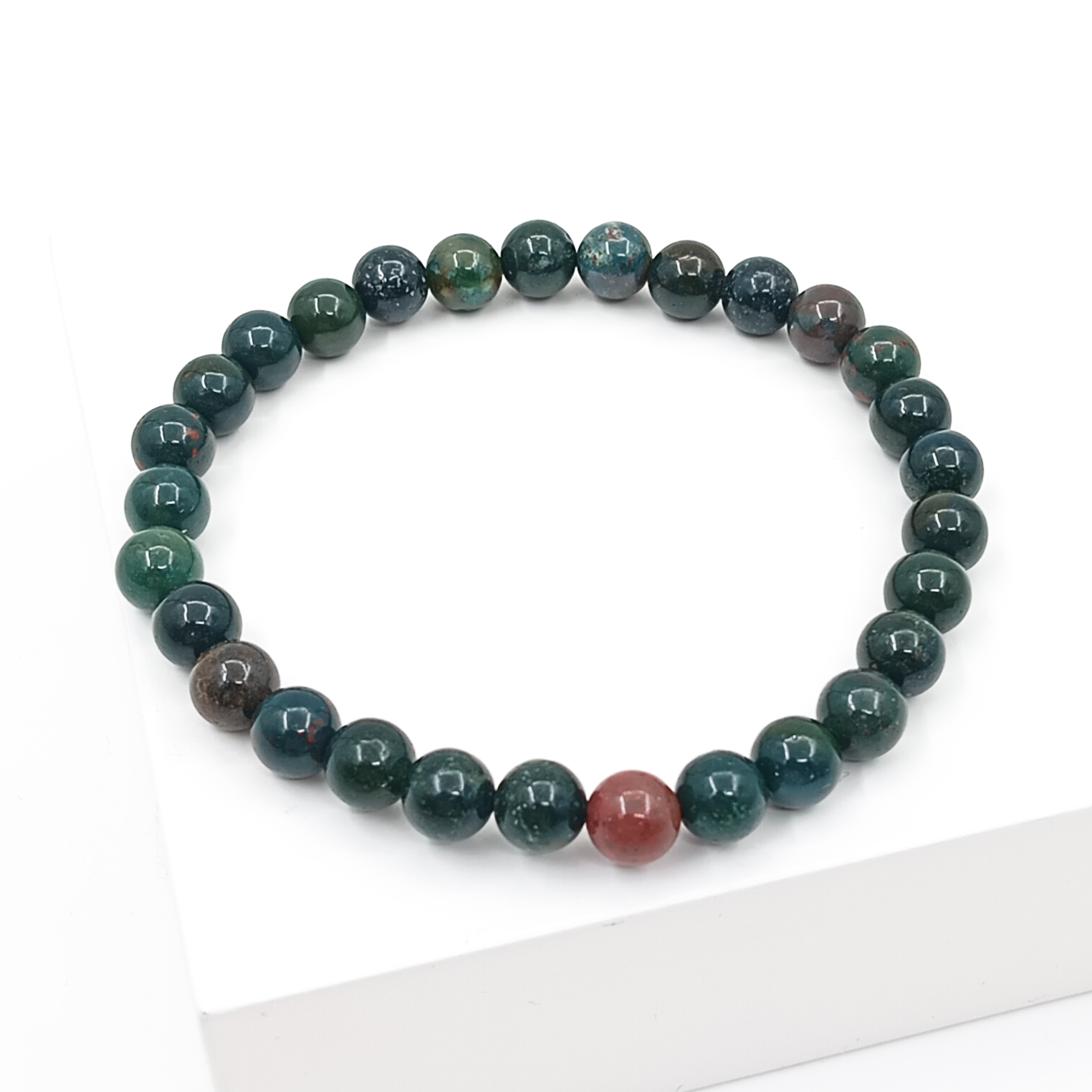 Браслет гелиотроп Индия 6 мм 18 см