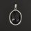 Кулон агат черный Бразилия (серебро 925 пр. родир. бел.) овал