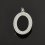 Кулон агат черный Бразилия (серебро 925 пр. родир. бел.) овал