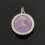 Кулон чароит Россия (серебро 925 пр. родир. бел.) круг