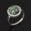 Кольцо клинохлор (серафинит) Россия (серебро 925 пр. родир. бел.) размер 19,5