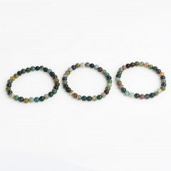 Браслет агат моховой Индия 6 мм 18 см