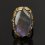 Кольцо лабрадор Финляндия (серебро 925 пр. позолота, родир. черн.) размер 18,5