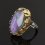 Кольцо лабрадор Финляндия (серебро 925 пр. позолота, родир. черн.) размер 18,5