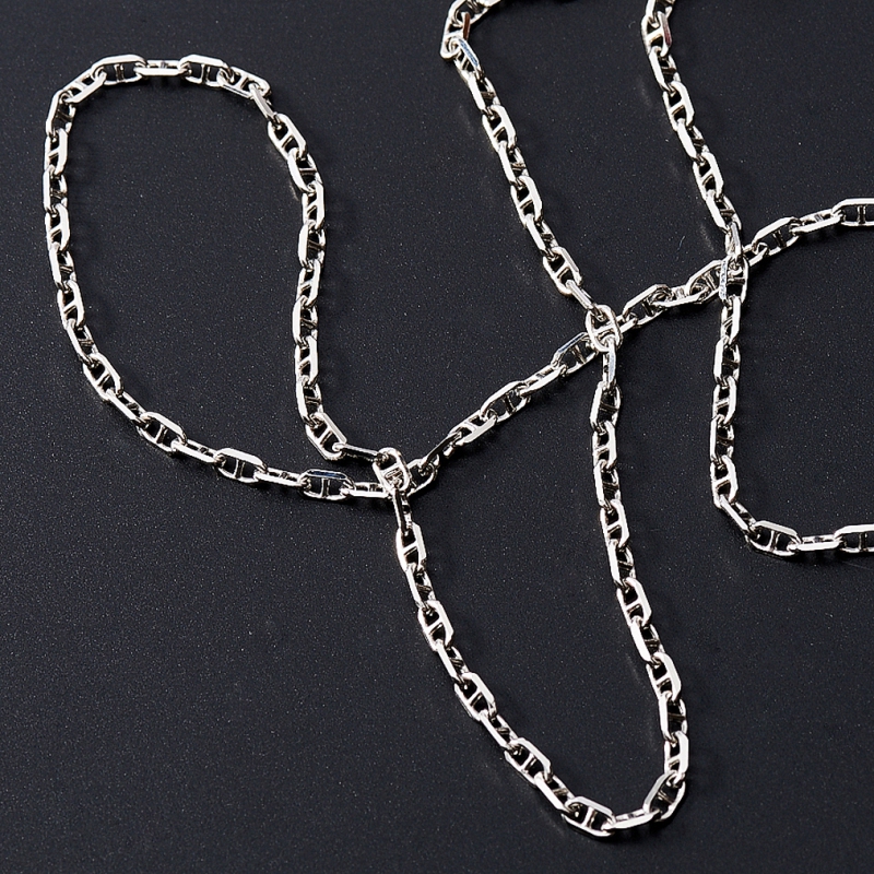 Цепь (серебро 925 пр. родир. бел.) полновесная форцатина 45&nbsp;см Россия