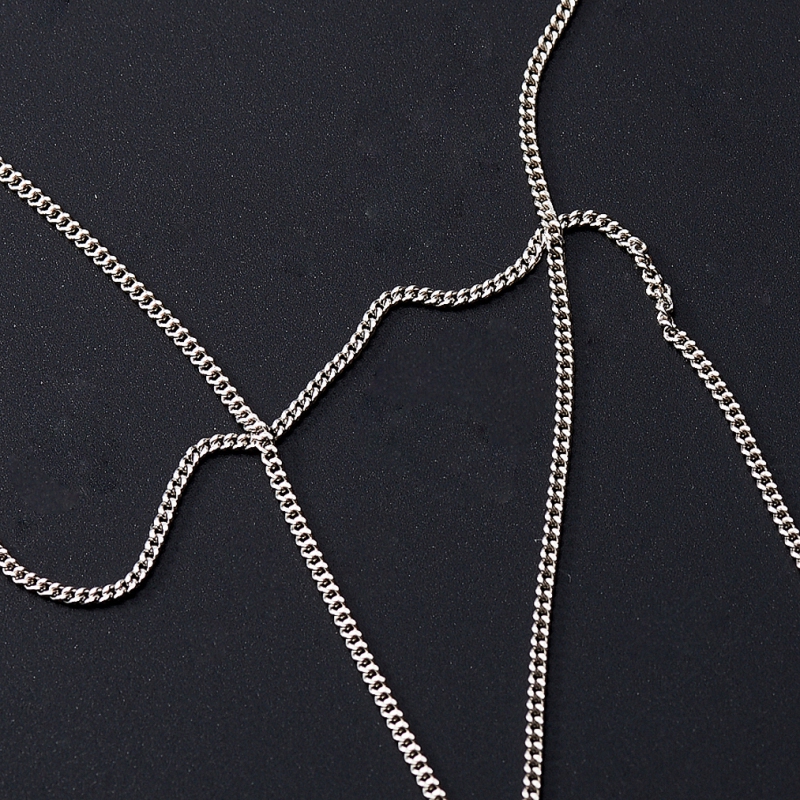 Цепь (серебро 925 пр. родир. бел.) полновесная панцирь 60&nbsp;см Россия