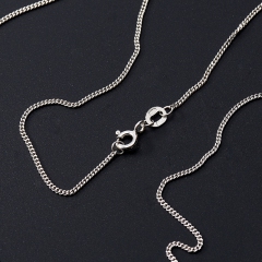 Цепь (серебро 925 пр. родир. бел.) полновесная панцирь 55 см Россия