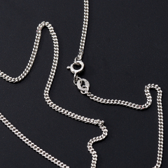 Цепь (серебро 925 пр. родир. бел.) полновесная панцирь 65 см Россия