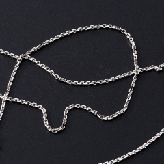 Цепь (серебро 925 пр. родир. бел.) полновесная якорь 55 см Россия