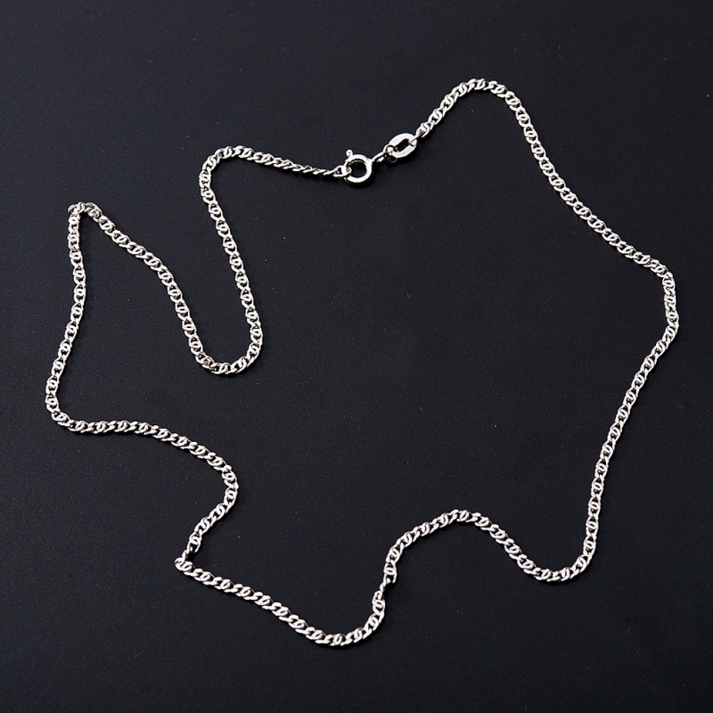 Цепь (серебро 925 пр. родир. бел.) полновесная птичий глаз 60 см Россия