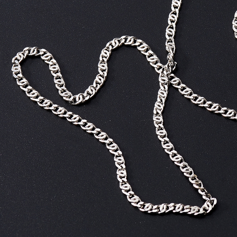 Цепь (серебро 925 пр. родир. бел.) полновесная птичий глаз 60 см Россия