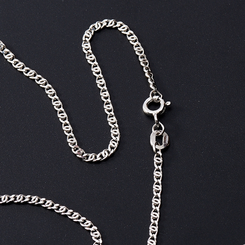 Цепь (серебро 925 пр. родир. бел.) полновесная птичий глаз 50 см Россия