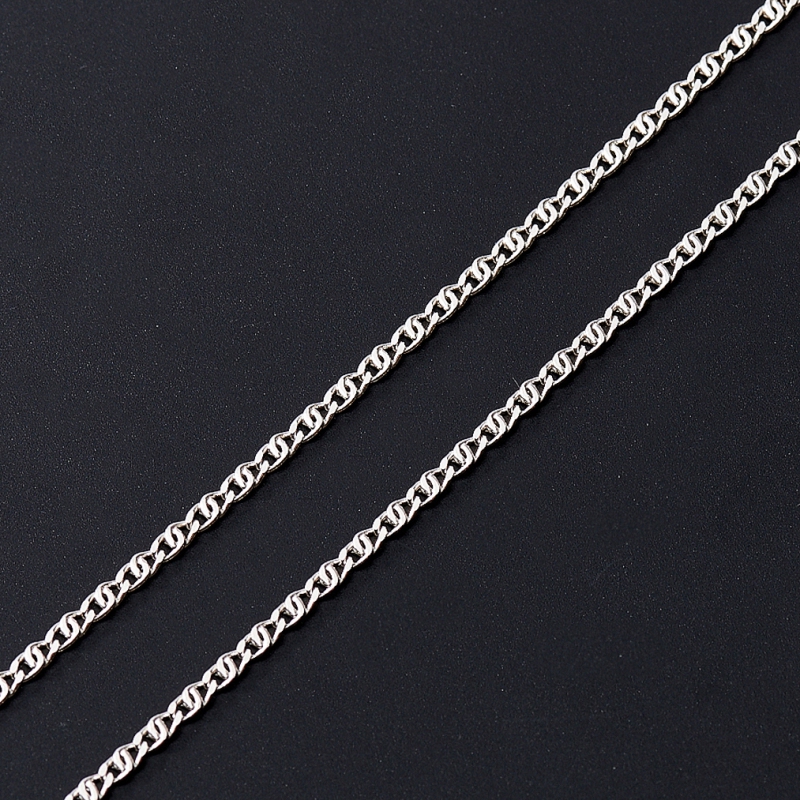 Цепь (серебро 925 пр. родир. бел.) полновесная птичий глаз 55 см Россия