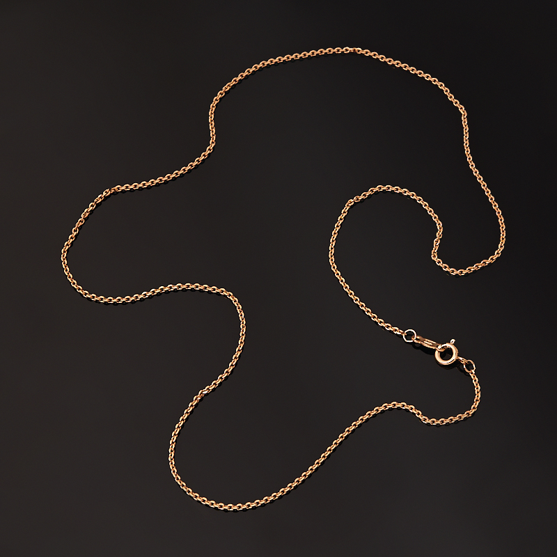 Цепь (серебро 925 пр. позолота) полновесная якорь 50&nbsp;см Россия