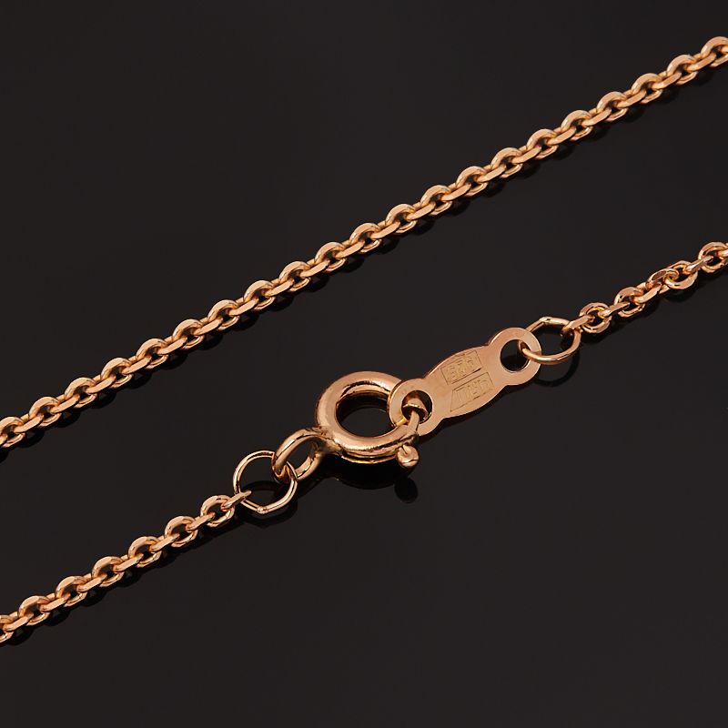 Цепь (серебро 925 пр. позолота) полновесная якорь 45 см Россия