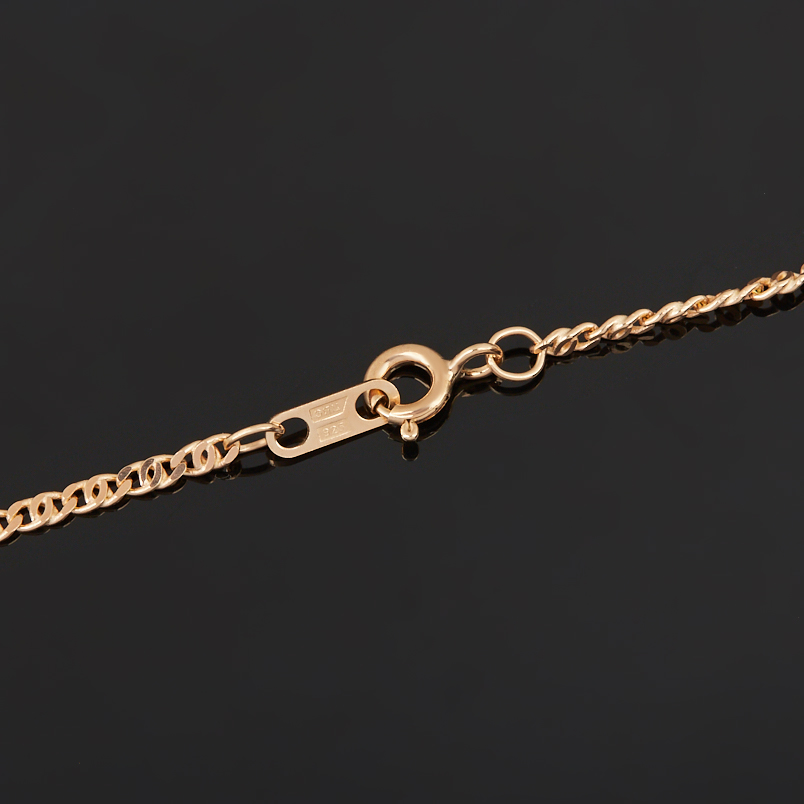 Цепь (серебро 925 пр. позолота) полновесная птичий глаз 50 см Россия