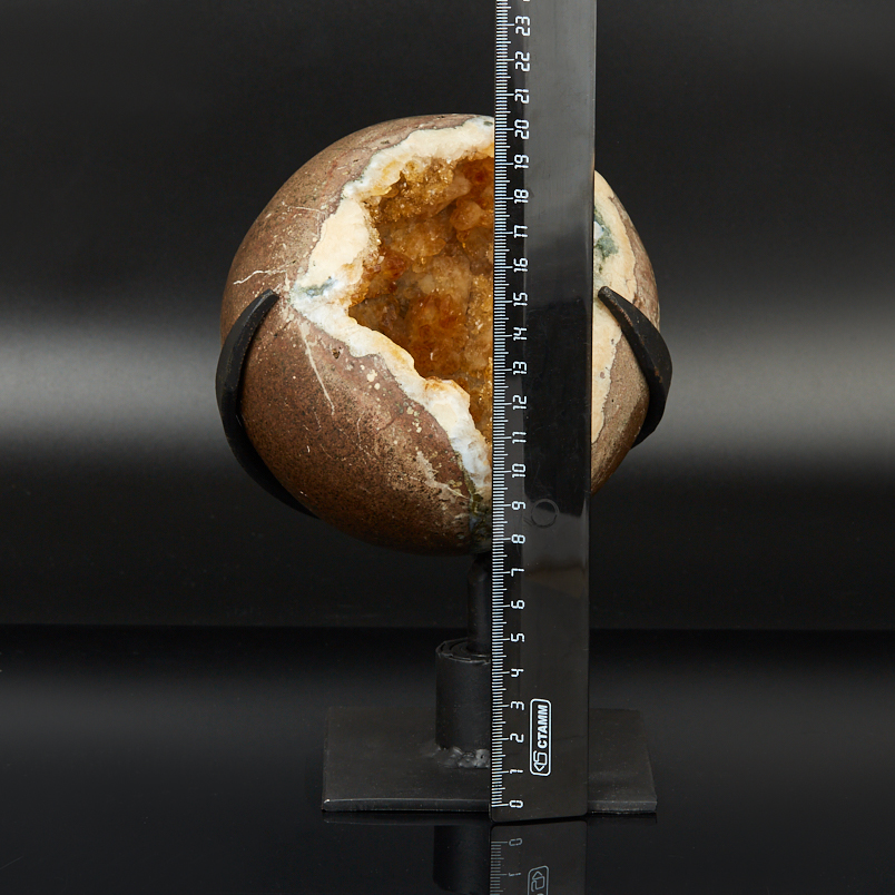 Друза цитрин Бразилия 12-16&nbsp;см (на подставке)